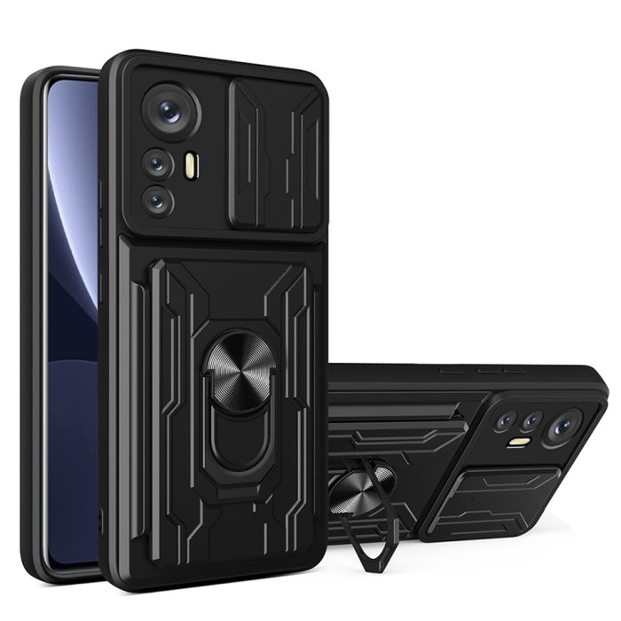 Funda deslizante para teléfono Camshield TPU+PC con ranura para tarjeta, For Motorola Edge 20 Pro, For Motorola Moto G100, For OPPO A16, For Xiaomi 12 Pro, For OPPO Realme 8i