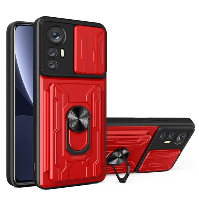 Funda deslizante para teléfono Camshield TPU+PC con ranura para tarjeta, For Motorola Edge 20 Pro, For Motorola Moto G100, For OPPO A16, For Xiaomi 12 Pro, For OPPO Realme 8i