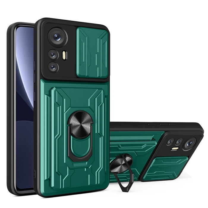 Funda deslizante para teléfono Camshield TPU+PC con ranura para tarjeta, For Motorola Edge 20 Pro, For Motorola Moto G100, For OPPO A16, For Xiaomi 12 Pro, For OPPO Realme 8i