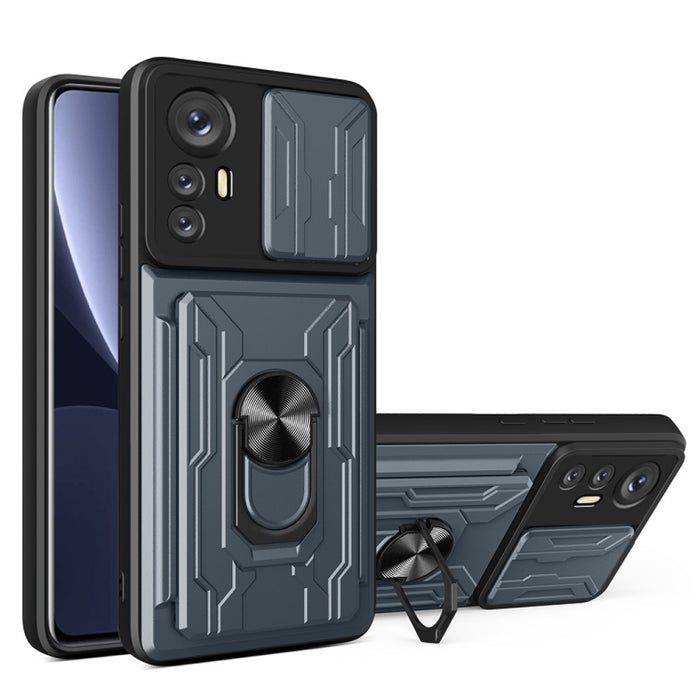 Funda deslizante para teléfono Camshield TPU+PC con ranura para tarjeta, For Motorola Edge 20 Pro, For Motorola Moto G100, For OPPO A16, For Xiaomi 12 Pro, For OPPO Realme 8i