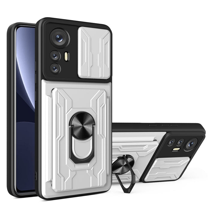 Funda deslizante para teléfono Camshield TPU+PC con ranura para tarjeta, For Motorola Edge 20 Pro, For Motorola Moto G100, For OPPO A16, For Xiaomi 12 Pro, For OPPO Realme 8i