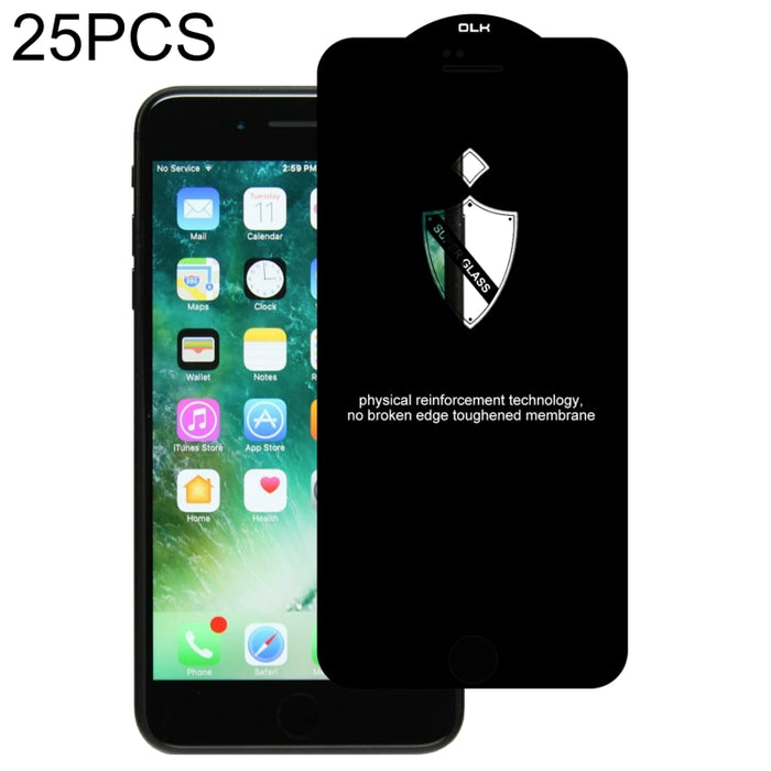 Película de vidrio templado de arco protector de 25 piezas