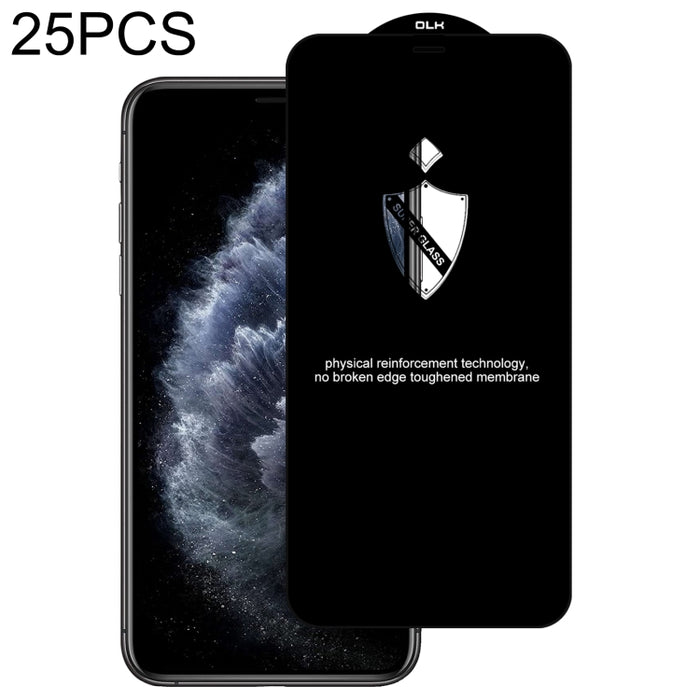 Película de vidrio templado de arco protector de 25 piezas