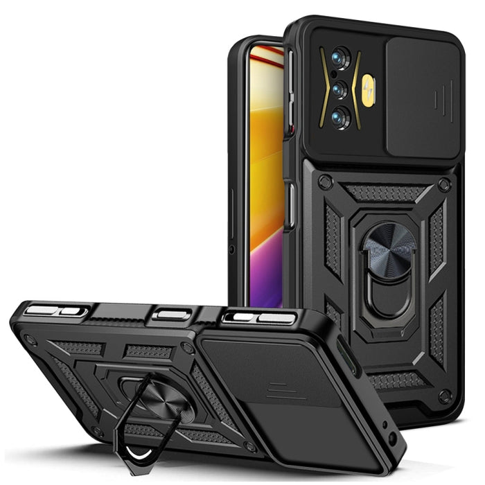 Diseño de cubierta de cámara deslizante Funda de teléfono TPU + PC, For Xiaomi Poco F4 GT / Redmi K50 Gaming, For OPPO Realme C35