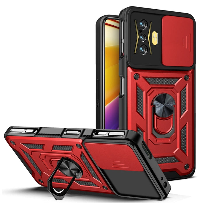Diseño de cubierta de cámara deslizante Funda de teléfono TPU + PC, For Xiaomi Poco F4 GT / Redmi K50 Gaming, For OPPO Realme C35