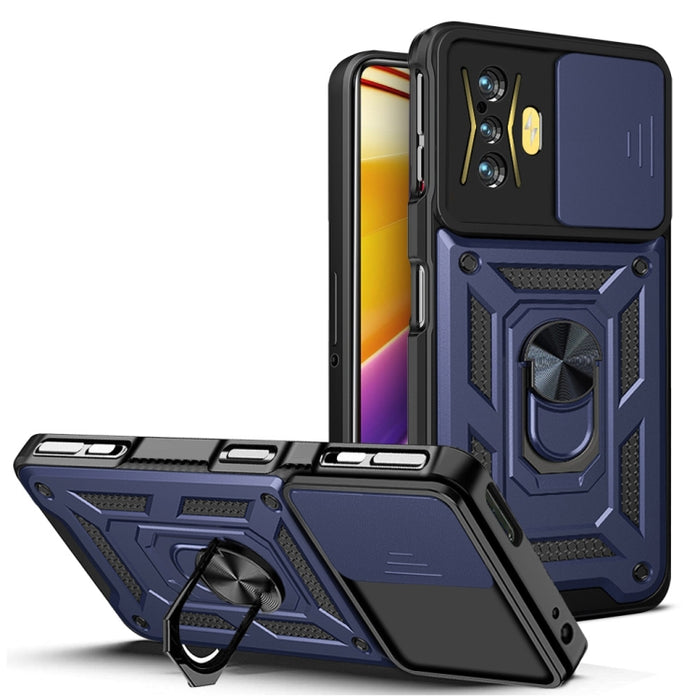 Diseño de cubierta de cámara deslizante Funda de teléfono TPU + PC, For Xiaomi Poco F4 GT / Redmi K50 Gaming, For OPPO Realme C35