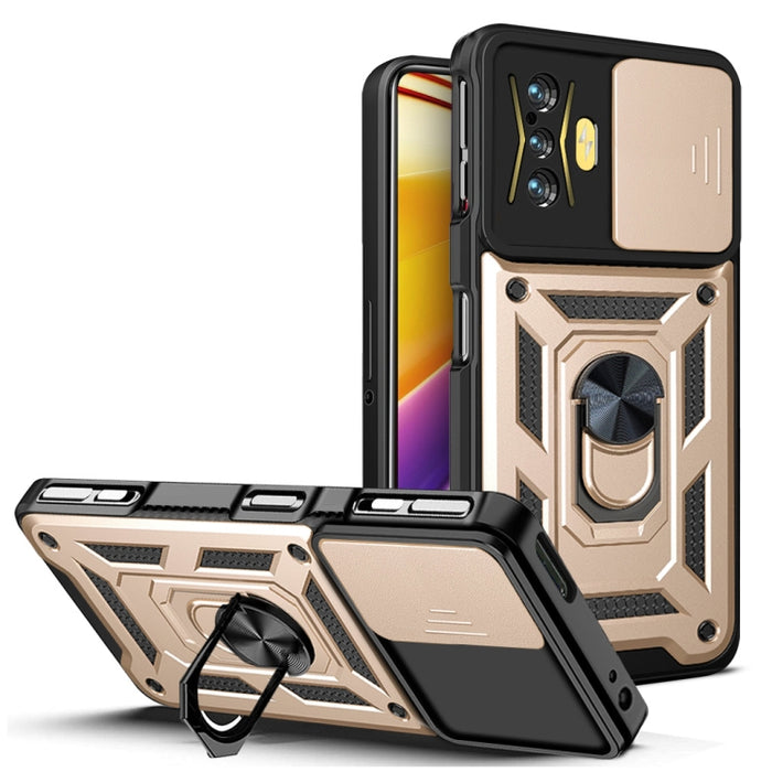 Diseño de cubierta de cámara deslizante Funda de teléfono TPU + PC, For Xiaomi Poco F4 GT / Redmi K50 Gaming, For OPPO Realme C35