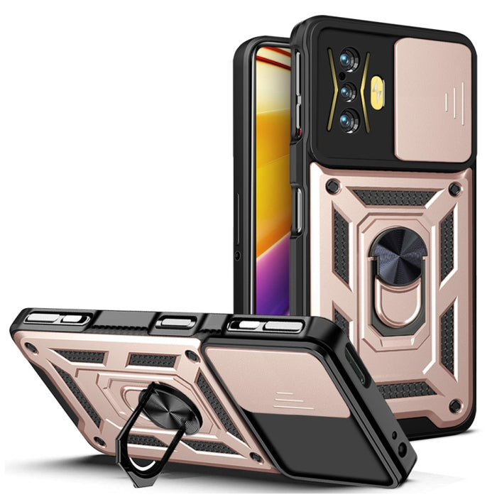 Diseño de cubierta de cámara deslizante Funda de teléfono TPU + PC, For Xiaomi Poco F4 GT / Redmi K50 Gaming, For OPPO Realme C35