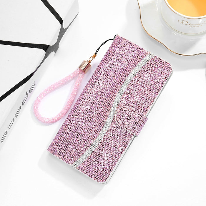 Estuche para teléfono de cuero con polvo de purpurina, For Xiaomi Redmi 10C, For Samsung Galaxy A13 4G