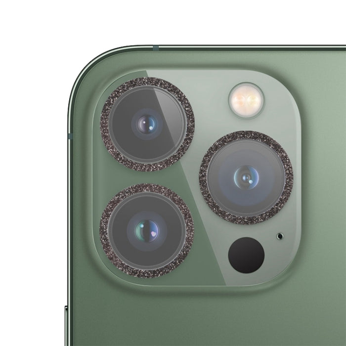 Película de lente de cámara de vidrio templado con anillo de brillo, For iPhone 13, For iPhone 13 Pro / 13 Pro Max, For iPhone 12 mini  / 11, For iPhone 12 Pro, For iPhone 11 Pro / 11 Pro Max