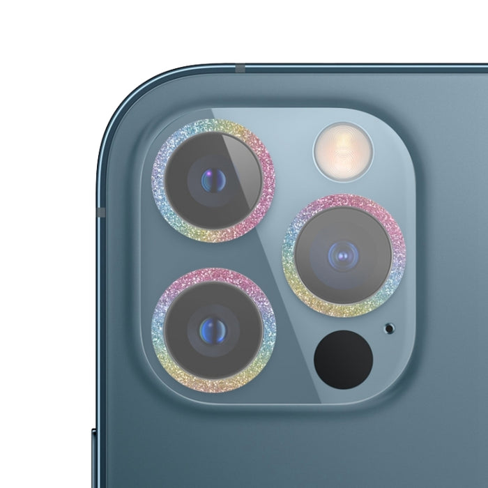 Película de lente de cámara de vidrio templado con anillo de brillo, For iPhone 13, For iPhone 13 Pro / 13 Pro Max, For iPhone 12 mini  / 11, For iPhone 12 Pro, For iPhone 11 Pro / 11 Pro Max