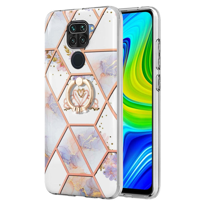 Estuche para anillo de TPU con estampado de flores de mármol empalmado, For Xiaomi Redmi Note 9 / 10X 4G, For Xiaomi Redmi Note 11 5G Chinese, For Xiaomi Redmi Note 11 Pro 5G / 4G Foreign, For Xiaomi Redmi Note 11 Pro / Note 11 Pro+                    ...