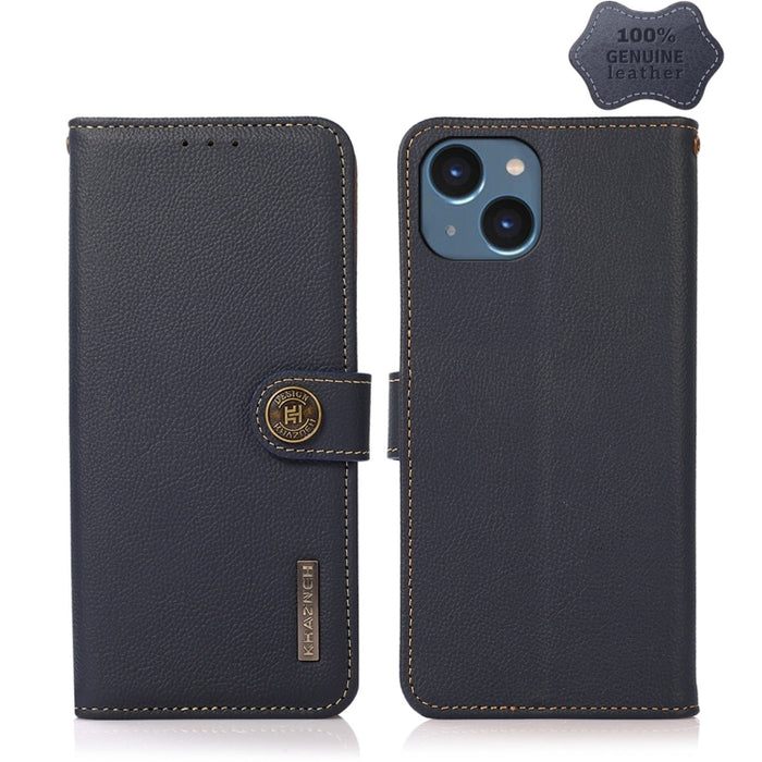 KHAZNEH Custer Estuche para teléfono RFID de cuero genuino