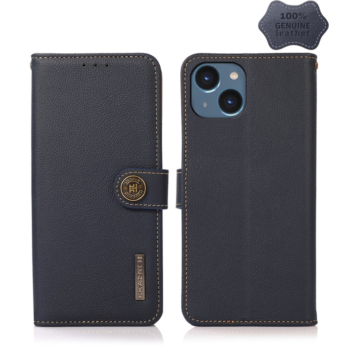 KHAZNEH Custer Estuche para teléfono RFID de cuero genuino