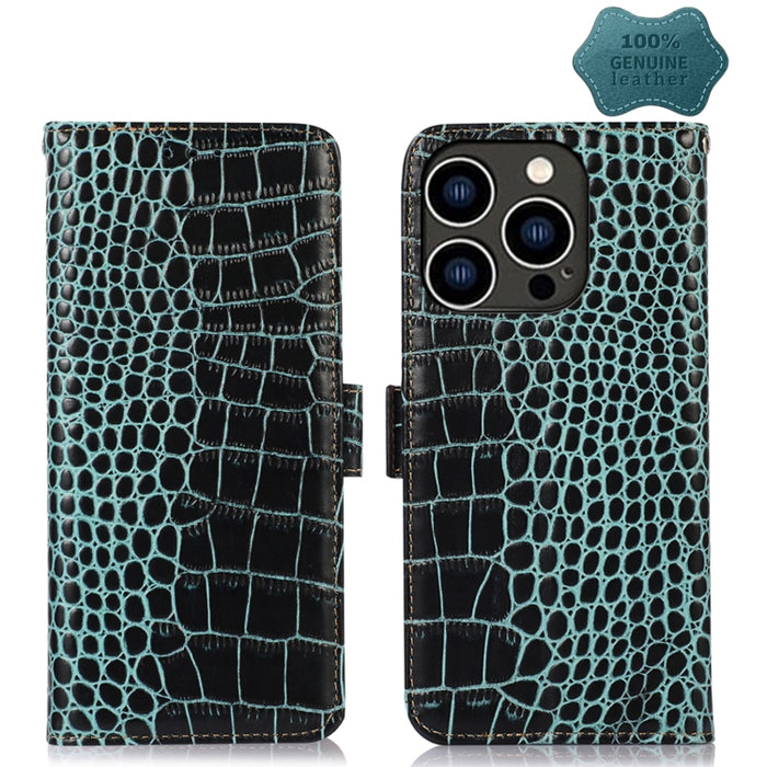 Estuche para teléfono de piel de vaca con capa superior de cocodrilo, For iPhone 14 Plus, For iPhone 14 Pro Max, For iPhone 14 Pro, For iPhone 14