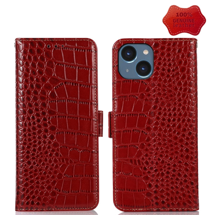 Estuche para teléfono de piel de vaca con capa superior de cocodrilo, For iPhone 14 Plus, For iPhone 14 Pro Max, For iPhone 14 Pro, For iPhone 14