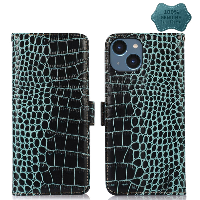 Estuche para teléfono de piel de vaca con capa superior de cocodrilo, For iPhone 14 Plus, For iPhone 14 Pro Max, For iPhone 14 Pro, For iPhone 14