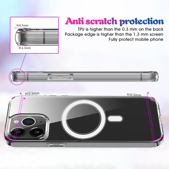 Estuche para teléfono Magsafe Clear Acrylic PC + TPU