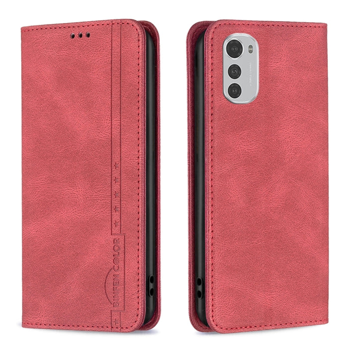 Estuche de teléfono de cuero antirrobo RFID magnético, For Motorola Moto E32 4G, For Xiaomi 12 Lite