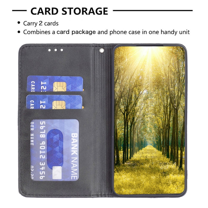 Estuche para teléfono de cuero magnético invisible prismático, For Motorola Moto E32 4G / Moto E32s, For Xiaomi 12 Lite