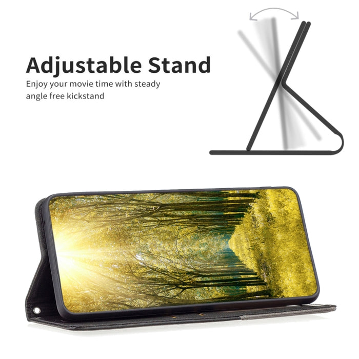 Estuche para teléfono de cuero magnético invisible prismático, For Motorola Moto E32 4G / Moto E32s, For Xiaomi 12 Lite
