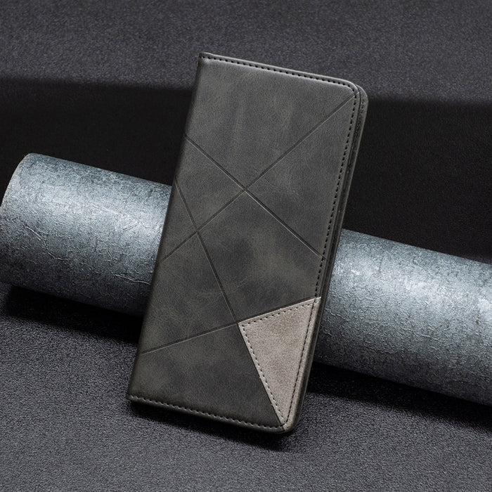 Estuche para teléfono de cuero magnético invisible prismático, For Motorola Moto E32 4G / Moto E32s, For Xiaomi 12 Lite