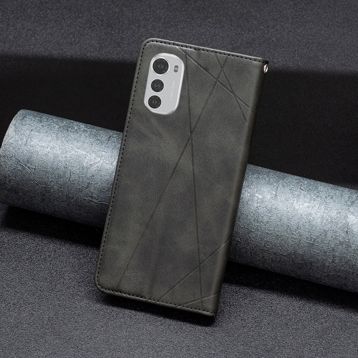Estuche para teléfono de cuero magnético invisible prismático, For Motorola Moto E32 4G / Moto E32s, For Xiaomi 12 Lite