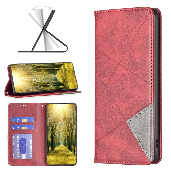 Estuche para teléfono de cuero magnético invisible prismático, For Motorola Moto E32 4G / Moto E32s, For Xiaomi 12 Lite