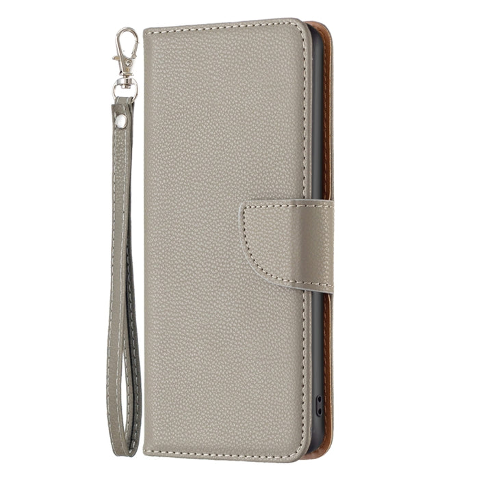 Estuche para teléfono de cuero de color puro con textura de litchi, For Xiaomi 12 Lite