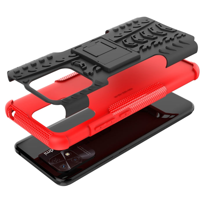 Funda para teléfono con textura de neumático TPU + PC con soporte, For Xiaomi Redmi 10C 4G global, For Motorola Moto G 5G 2022, For OPPO Realme 9i, For Xiaomi Redmi Note 11E 5G