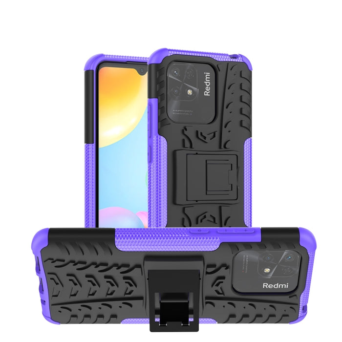 Funda para teléfono con textura de neumático TPU + PC con soporte, For Xiaomi Redmi 10C 4G global, For Motorola Moto G 5G 2022, For OPPO Realme 9i, For Xiaomi Redmi Note 11E 5G