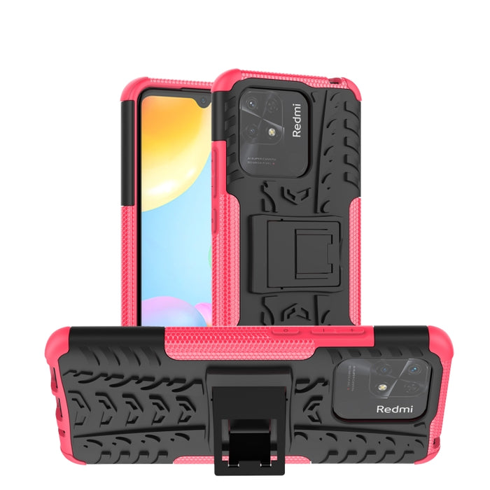 Funda para teléfono con textura de neumático TPU + PC con soporte, For Xiaomi Redmi 10C 4G global, For Motorola Moto G 5G 2022, For OPPO Realme 9i, For Xiaomi Redmi Note 11E 5G
