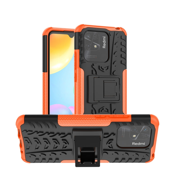 Funda para teléfono con textura de neumático TPU + PC con soporte, For Xiaomi Redmi 10C 4G global, For Motorola Moto G 5G 2022, For OPPO Realme 9i, For Xiaomi Redmi Note 11E 5G