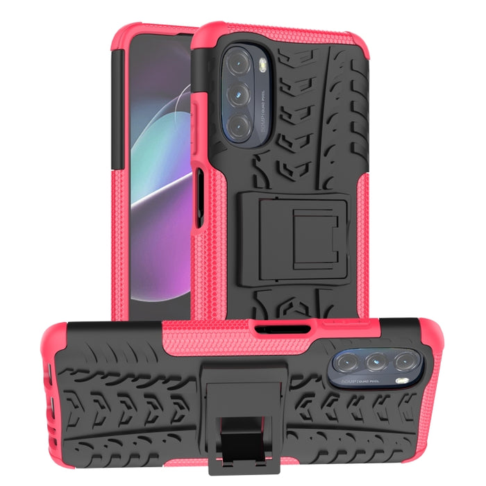 Funda para teléfono con textura de neumático TPU + PC con soporte, For Xiaomi Redmi 10C 4G global, For Motorola Moto G 5G 2022, For OPPO Realme 9i, For Xiaomi Redmi Note 11E 5G