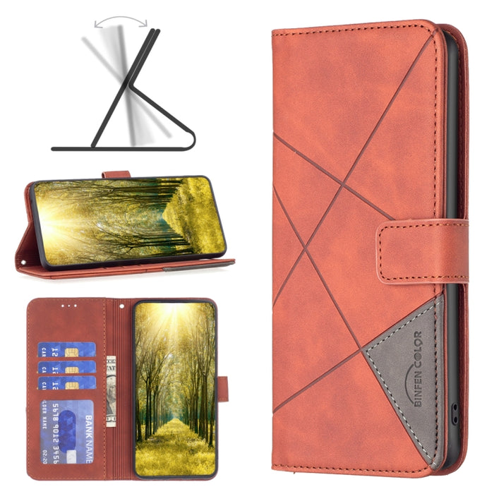 Caja de teléfono de cuero con textura de rombos con hebilla magnética, For Motorola Moto E32 4G, For Xiaomi 12 Lite