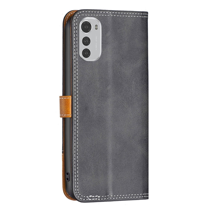Estuche de cuero para teléfono con doble hilo de coser a juego, For Motorola Moto E32 4G, For Xiaomi 12 Lite