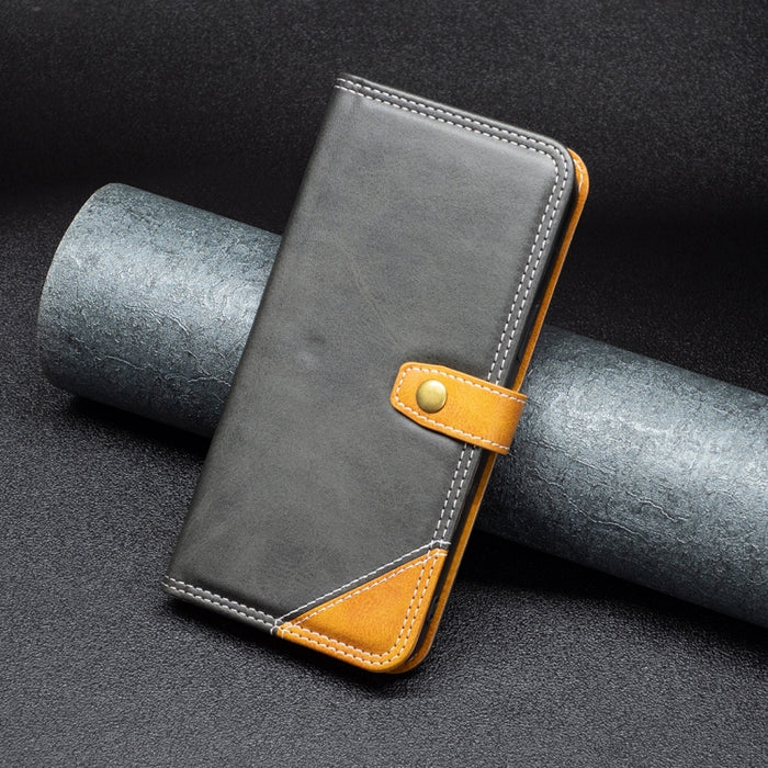 Estuche de cuero para teléfono con doble hilo de coser a juego, For Motorola Moto E32 4G, For Xiaomi 12 Lite