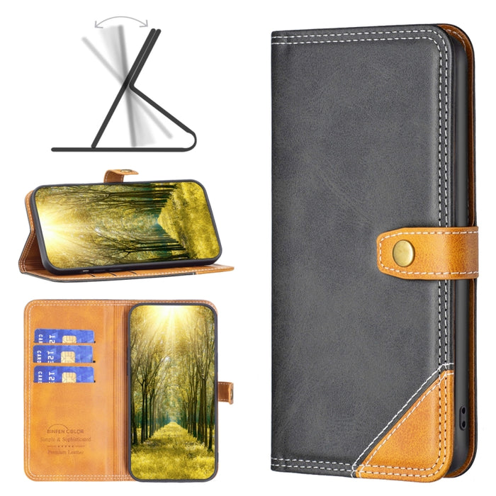 Estuche de cuero para teléfono con doble hilo de coser a juego, For Motorola Moto E32 4G, For Xiaomi 12 Lite
