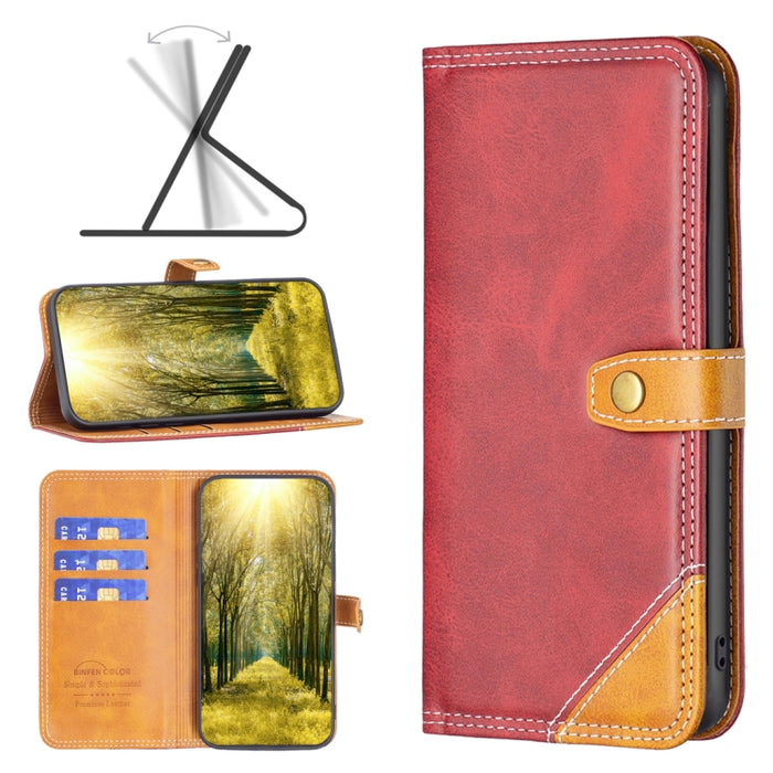 Estuche de cuero para teléfono con doble hilo de coser a juego, For Motorola Moto E32 4G, For Xiaomi 12 Lite