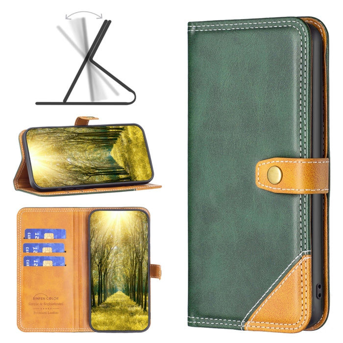 Estuche de cuero para teléfono con doble hilo de coser a juego, For Motorola Moto E32 4G, For Xiaomi 12 Lite
