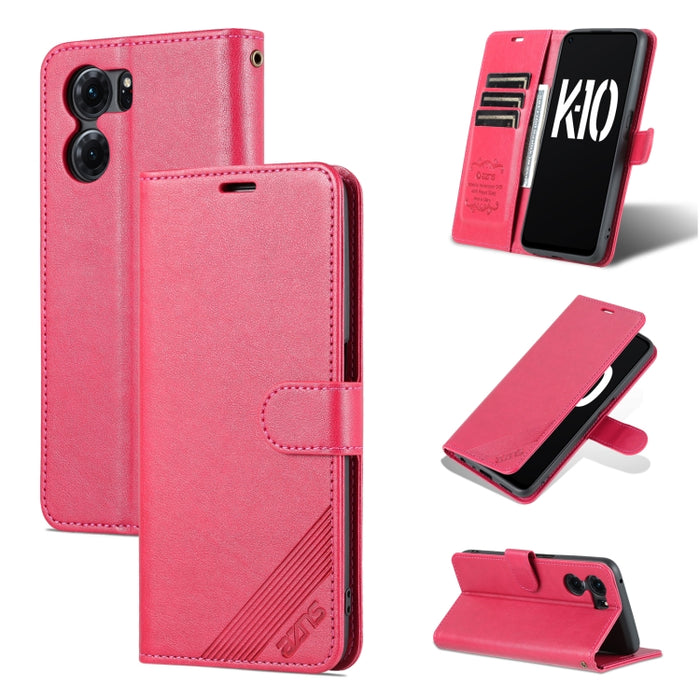 AZNS Estuche para teléfono de cuero con textura de piel de oveja, For vivo S15e, For Honor Play 30, For OPPO K10, For OPPO K10 Pro, For Xiaomi 12 Lite