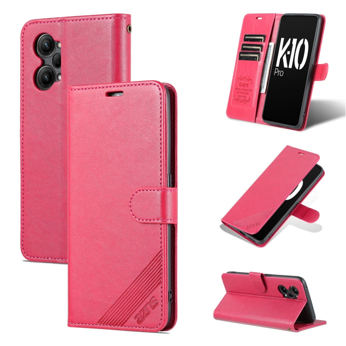 AZNS Estuche para teléfono de cuero con textura de piel de oveja, For vivo S15e, For Honor Play 30, For OPPO K10, For OPPO K10 Pro, For Xiaomi 12 Lite