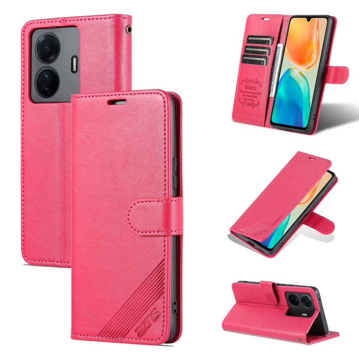AZNS Estuche para teléfono de cuero con textura de piel de oveja, For vivo S15e, For Honor Play 30, For OPPO K10, For OPPO K10 Pro, For Xiaomi 12 Lite