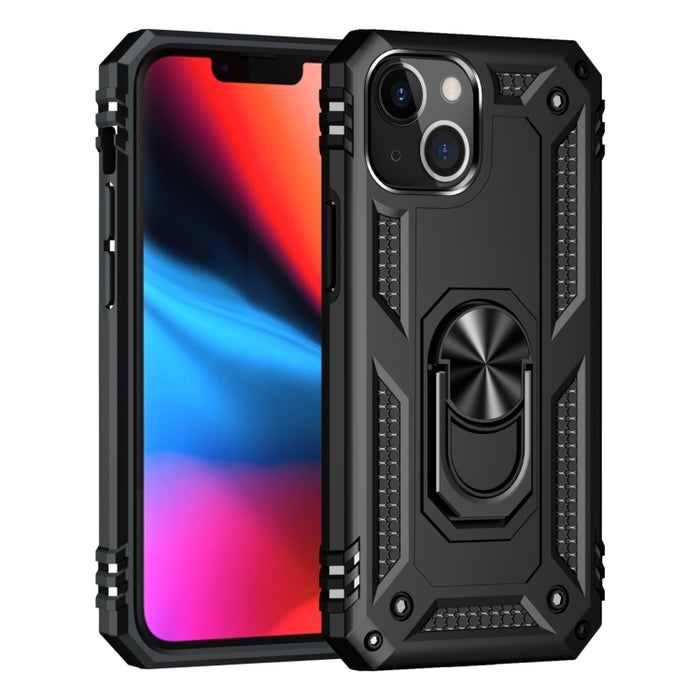 Funda para teléfono con soporte de anillo de TPU + PC a prueba de golpes