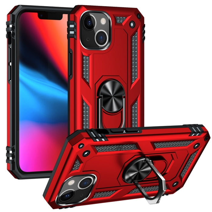 Funda para teléfono con soporte de anillo de TPU + PC a prueba de golpes
