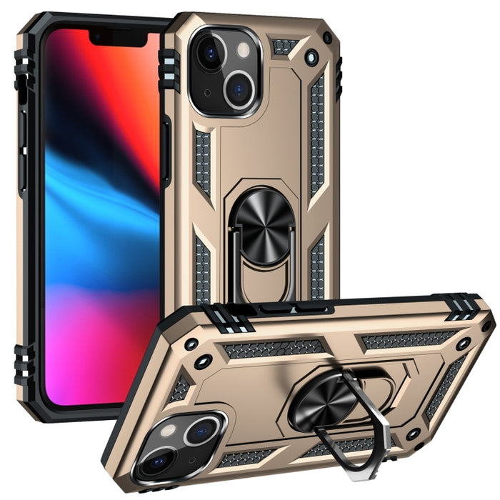 Funda para teléfono con soporte de anillo de TPU + PC a prueba de golpes