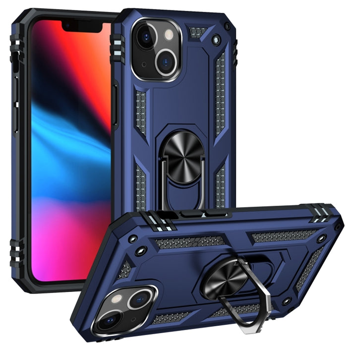 Funda para teléfono con soporte de anillo de TPU + PC a prueba de golpes