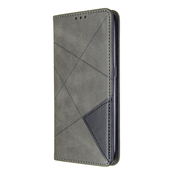 Estuche de cuero magnético con tapa horizontal con textura de rombos con soporte y ranuras para tarjetas y billetera, For Huawei P40, For Huawei P40 Pro, For Galaxy A01, For Galaxy A21, For Xiaomi Redmi K30