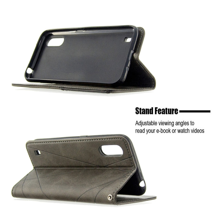 Estuche de cuero magnético con tapa horizontal con textura de rombos con soporte y ranuras para tarjetas y billetera, For Huawei P40, For Huawei P40 Pro, For Galaxy A01, For Galaxy A21, For Xiaomi Redmi K30