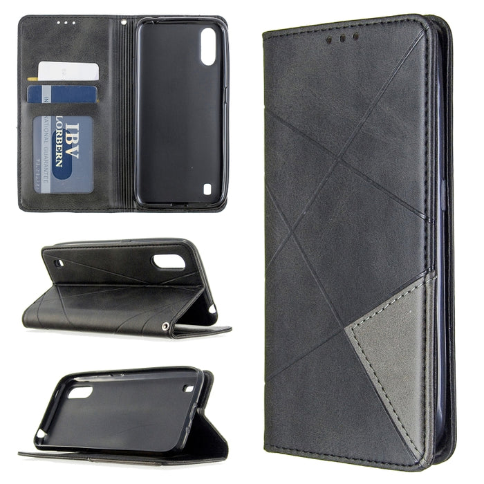 Estuche de cuero magnético con tapa horizontal con textura de rombos con soporte y ranuras para tarjetas y billetera, For Huawei P40, For Huawei P40 Pro, For Galaxy A01, For Galaxy A21, For Xiaomi Redmi K30